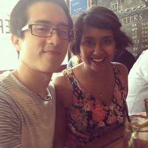 Paul Ahn, Swarthmore '14, celebrates his birthday at brunch in the West Village.