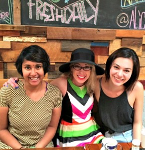 Me, Eileen G'sell, and Eriko at brunch on Monday.